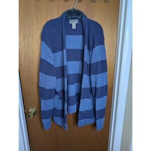 Duluth trading company striped long cardigan